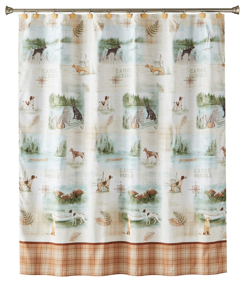 Adirondack Dogs Shower Curtain