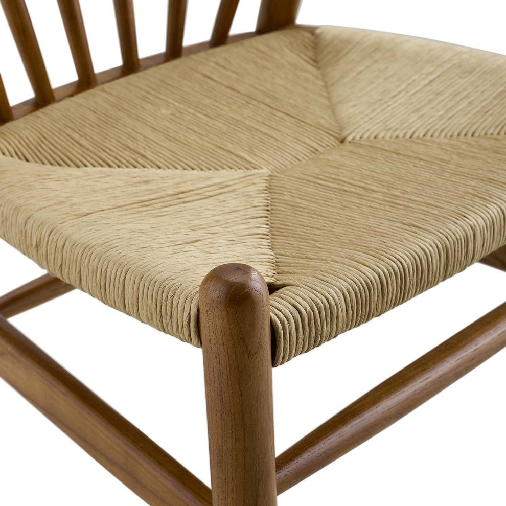 Walnut Flourish Spindle Wood Dining Side Chair
