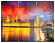 "Sunset View of London Skyline" Photo Metal Wall Art, 3 Panels, 36"x28"