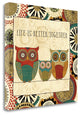 "Spice Road Owls III" By Veronique Charron, Giclee Print on Gallery Wrap Canvas