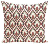Candlelight Geometric Print Pillow, Mahogany, 16"x16"