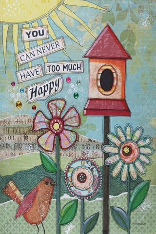 "Too Much Happy" Painting Print on Wrapped Canvas, 24"x36"