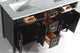 Vanity Set With Carrara Marble Top, 72", Espresso