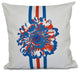 Flower Child, Floral Print Pillow, Blue, 20"x20"