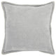 Gray Solid Modern Velvety Throw Pillow