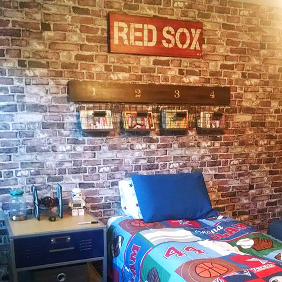 Brick Peel and Stick Vinyl Wallpaper, Vintage, 24"w X 108"h