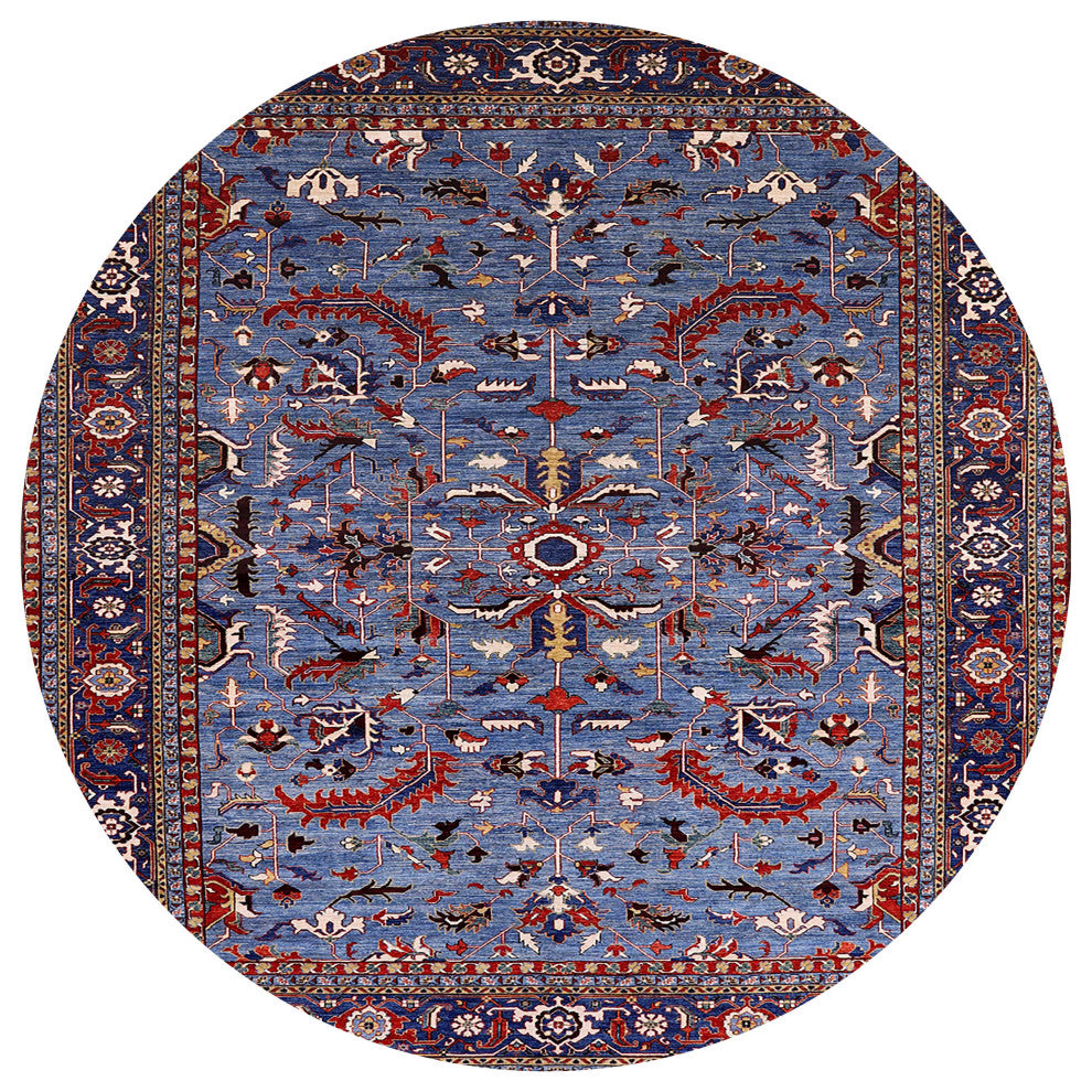 Ahgly Company Indoor Round Mid-Century Modern Area Rugs, 4' Round