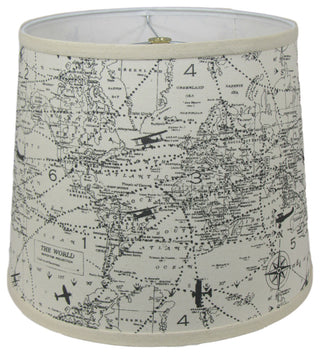 World Map Lamp Shade, 16"