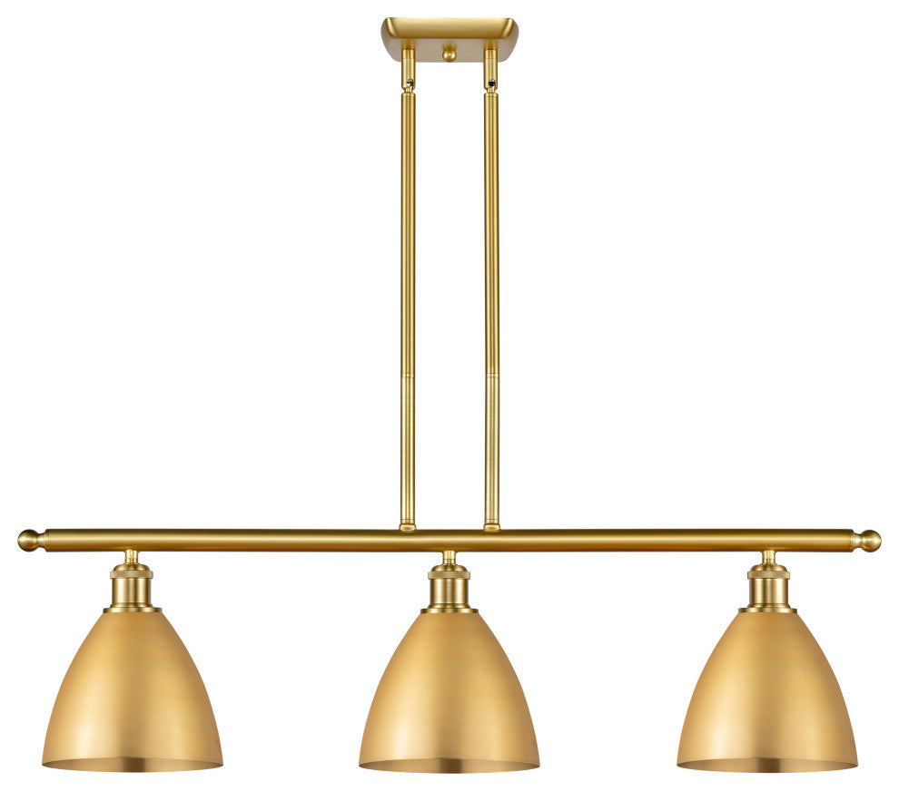 Ballston Dome Island Light, Satin Gold, Satin Gold