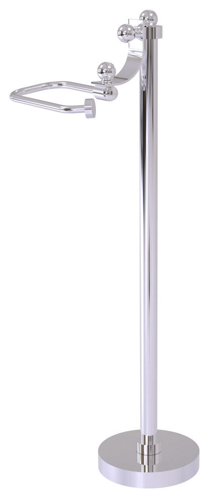 Free Standing European Style Toilet Tissue Holder, Polished Chrome