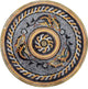 Nautical Medallion Design Mosaic Stone Art, 24x24