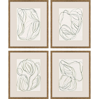 Linear Composition Framed Art, 4-Piece Set