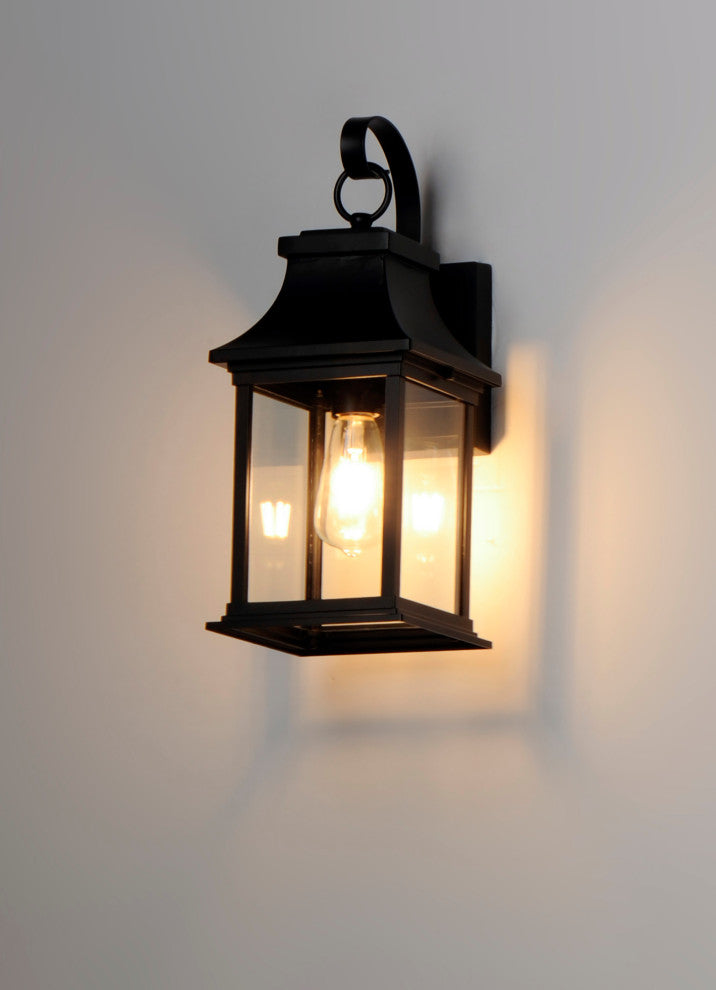 Maxim 30022CL Vicksburg 16" Tall Outdoor Wall Sconce - Black