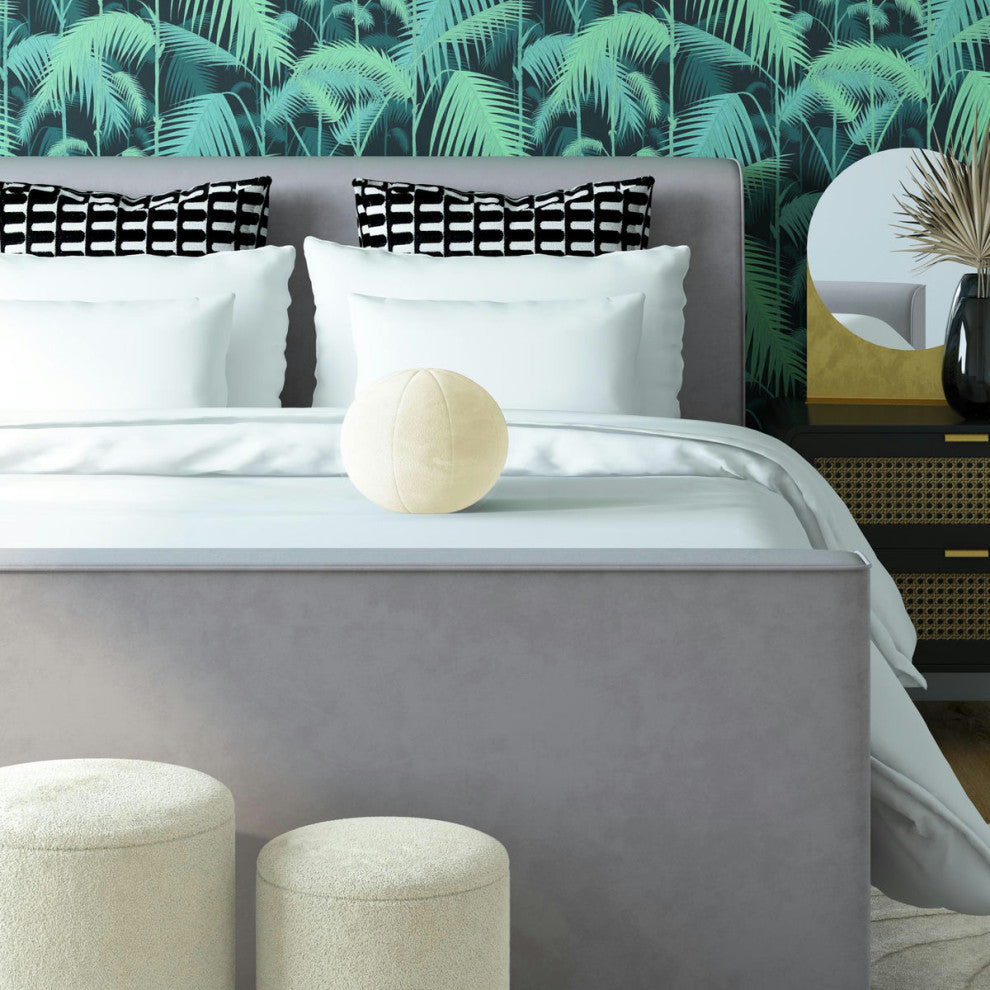 Boba 9" Cream Velvet Pillow - Cream