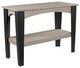Poly Island Buffet Table, Weatherwood & Black