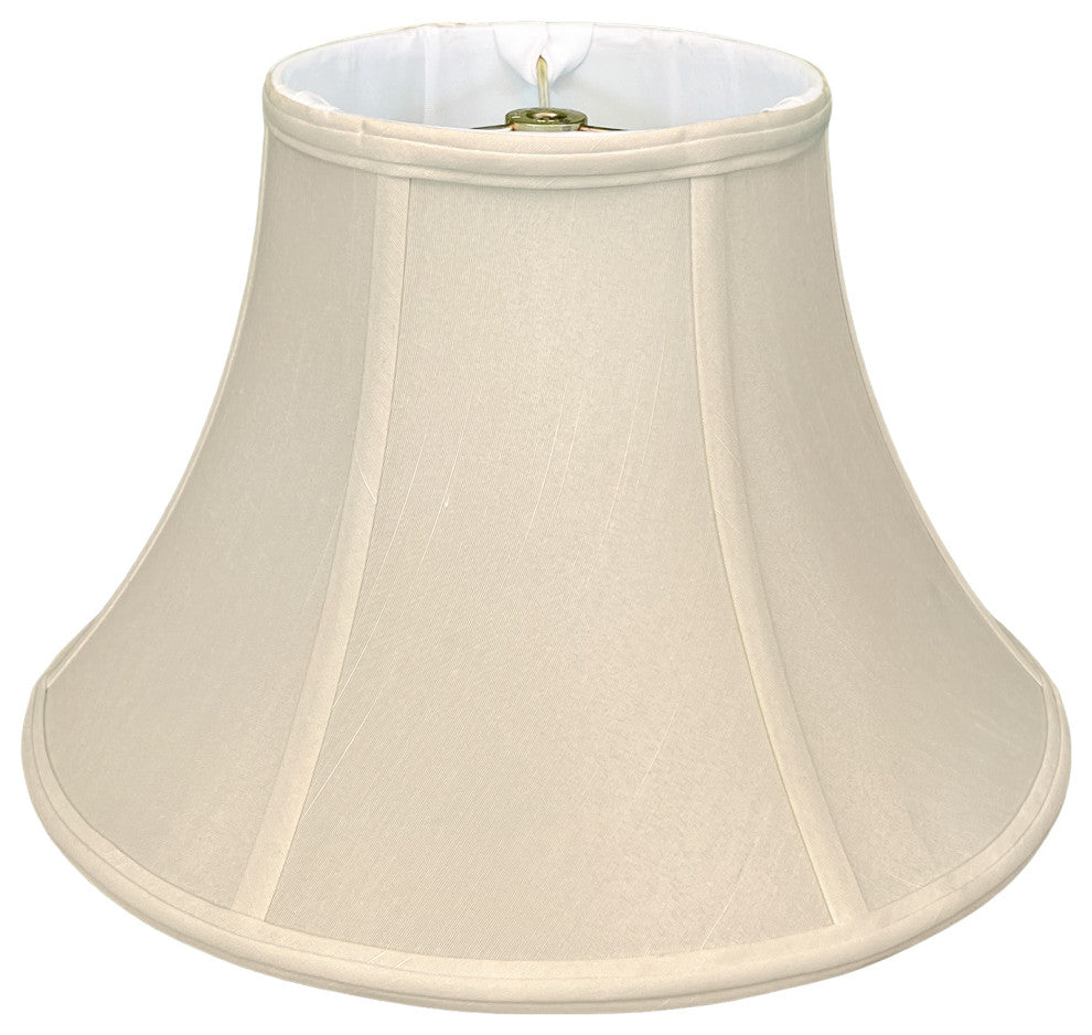 Royal Designs Shallow Bell Basic Lamp Shade, Beige, 9x18x12