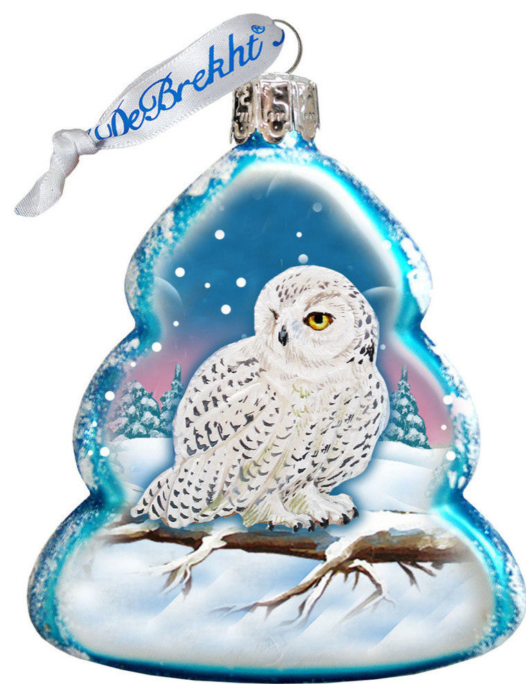 Keepsake Owl Scenic Glass Ornament