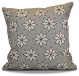 Decorative Holiday Pillow Geometric Print, Gray, 18"x18"