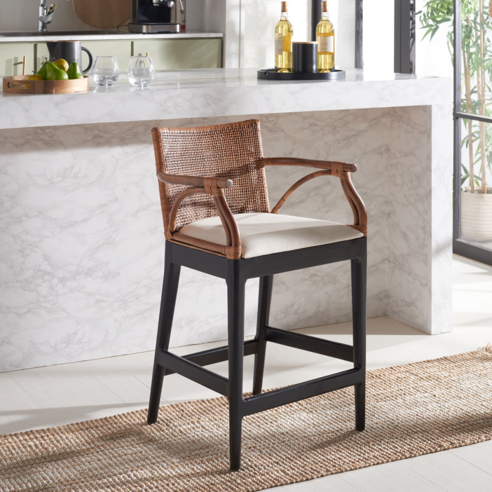 Safavieh Gianni Counter Stool, Brown/Black