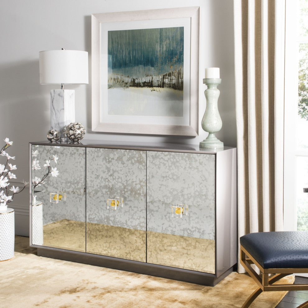 Safavieh Couture Felice Eglomise Sideboard, Grey