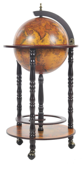 17" X 17" X 35" Globe Bar Table 330Mm 4 Legs Stand  Red