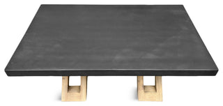 Charcoal Concrete & Wood Coffee Table