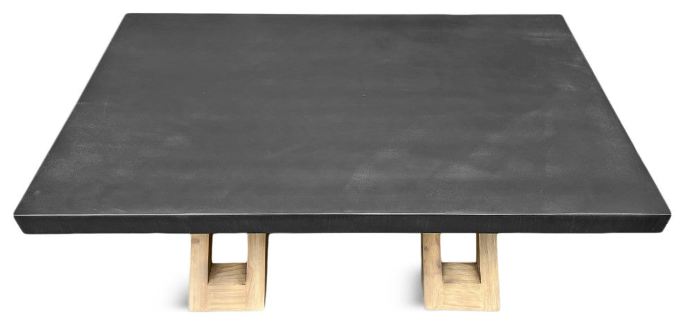 Charcoal Concrete & Wood Coffee Table