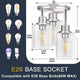 3 Light Close To Ceiling Light Fixture, Semi Flush Mount, Nickel