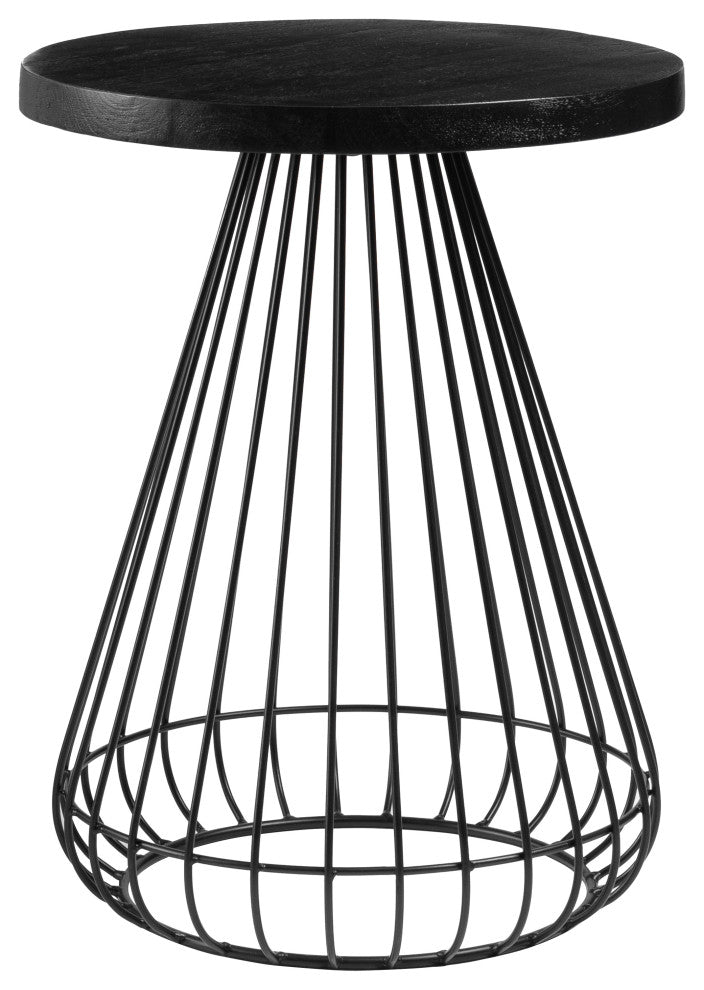 Melody Designer Cage Table, Black/Black