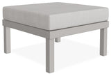 Larssen Cushion Deep Seating Outdoor Ottoman, Charter Silk/Warm Gray