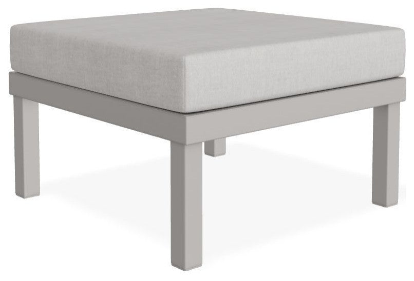 Larssen Cushion Deep Seating Outdoor Ottoman, Charter Silk/Warm Gray