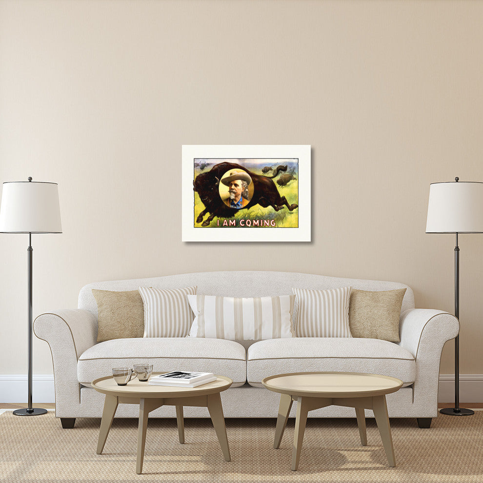 "I Am Coming - Col. W.F. Cody - 1900" Canvas by Hollywood Photo Archive, 40x30"