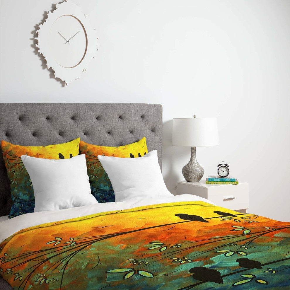 Deny Designs madart inc Birds Of A Feather Duvet Cover - Lightweight