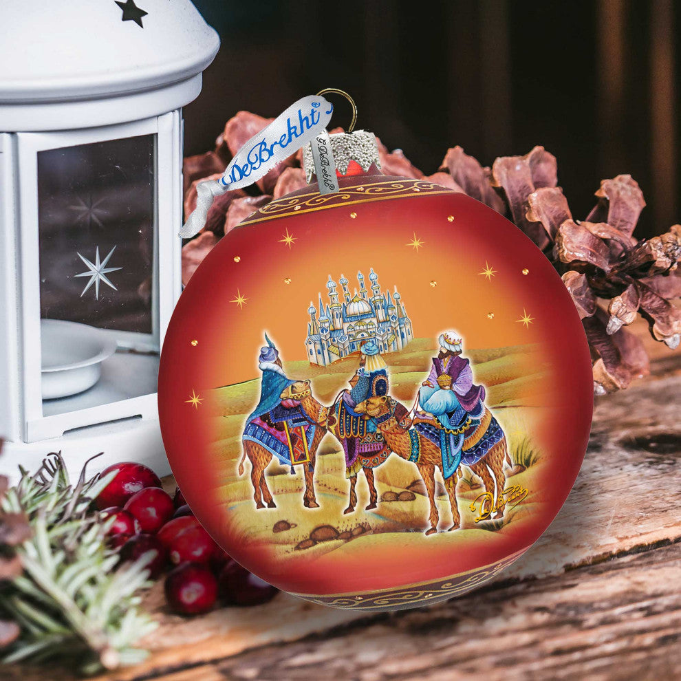The Journey of the Three Wise Men Glass Ornament Limited Edition