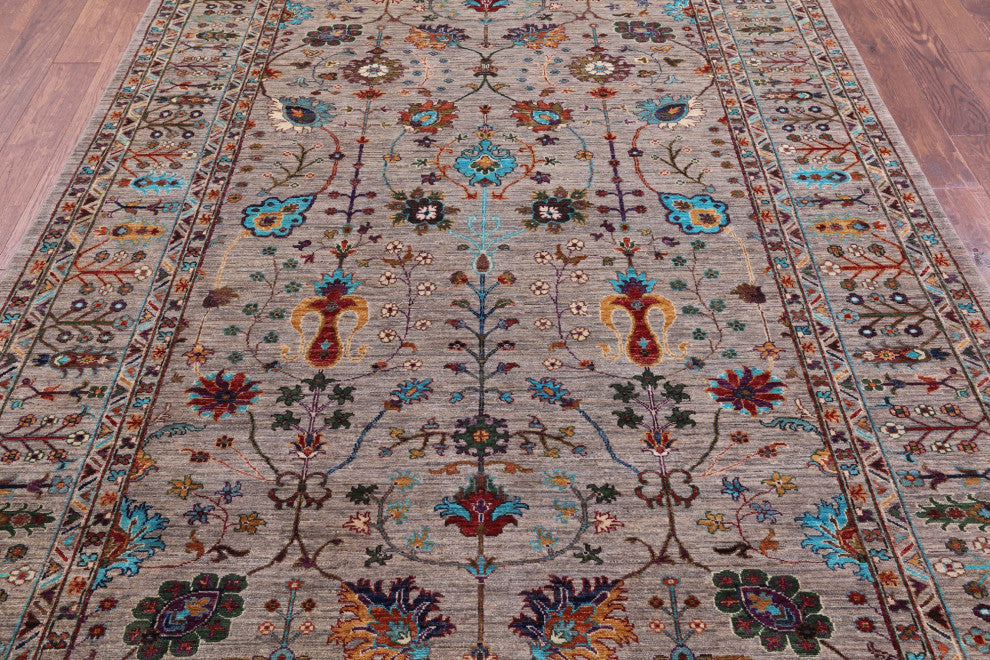 6' 7" X 9' 6" Handmade Persian Tabriz Wool Rug - Q12481