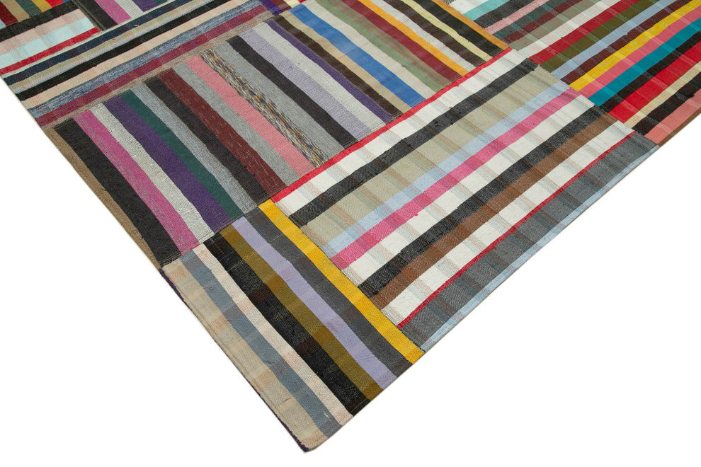 Rug N Carpet - Handmade Oriental 11' 9'' x 15' 0'' Vintage Patchwork Kilim Rug