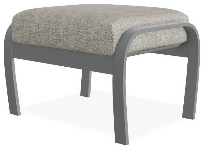 Belle Isle Cushion Outdoor Ottoman, Fresco Ash/Graphite