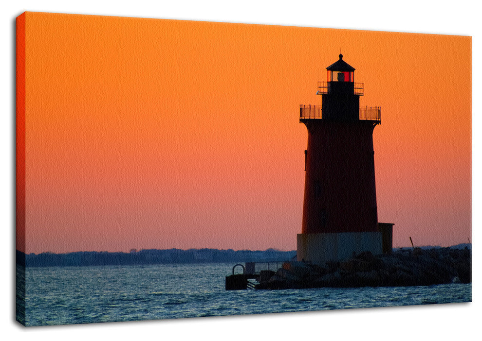 Sunset at Henlopen State Park 3 Coastal Canvas Wall Art Print, 18" X 24"