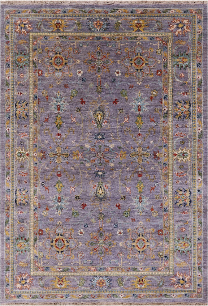 Persian Tabriz Hand-Knotted Rug 5' 6" X 7' 11" Q7549
