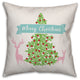 Merry Christmas Tree 20"x20" Throw Pillow Cover