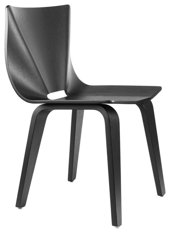 V Wide Chair, Black