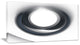 Large Fractal Black Circle on White, Abstract Wall Art Canvas, 40x20