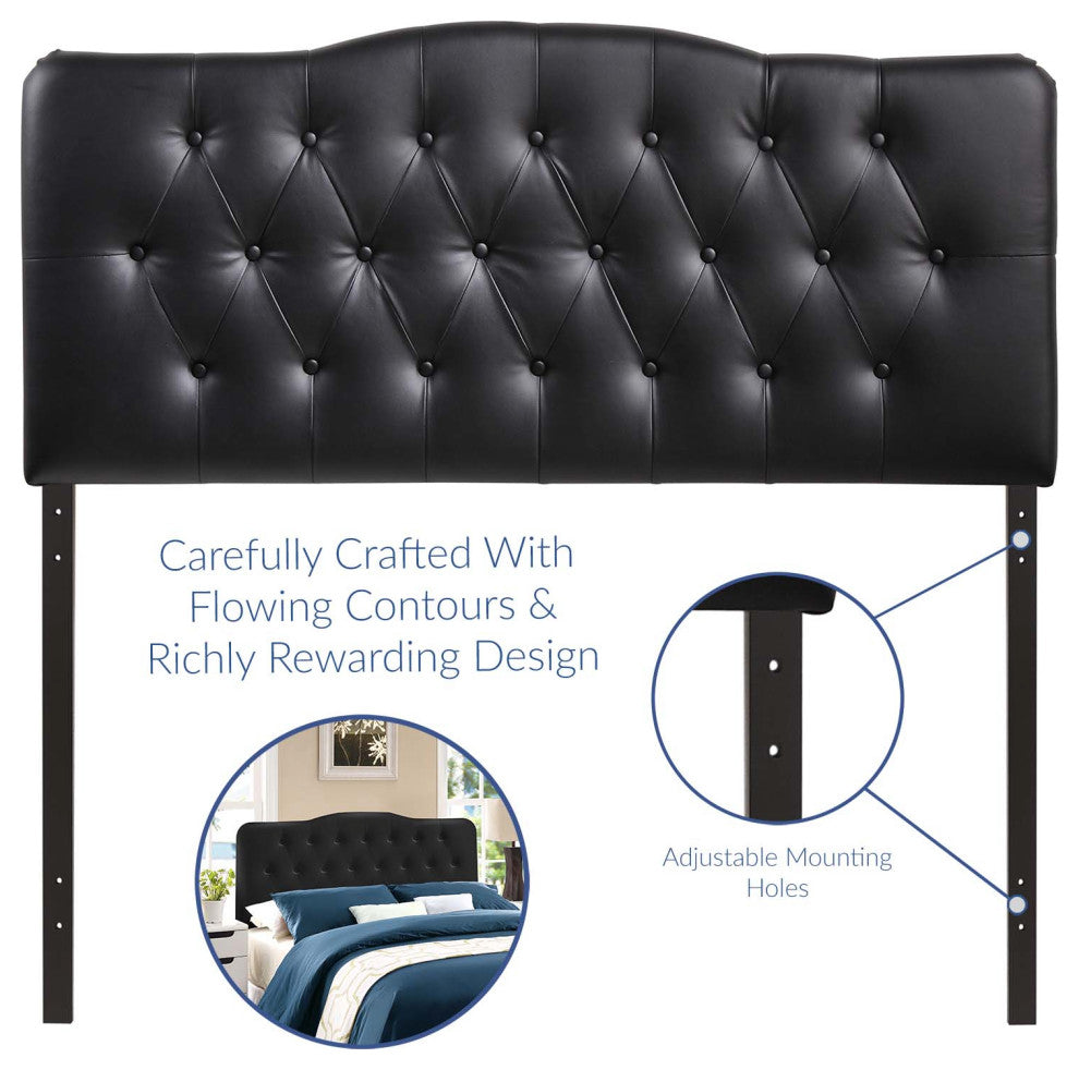 Annabel King Upholstered Vinyl Headboard