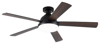 52-inch Modern Wood Black LED Ceiling Fan with Remote