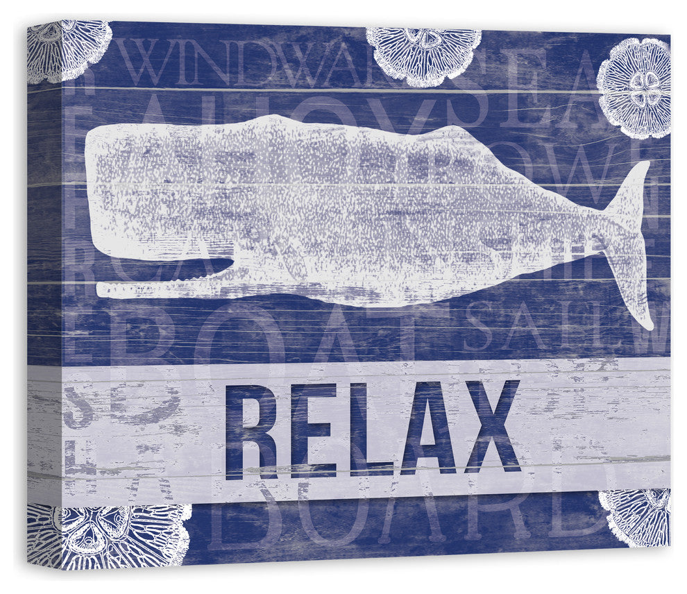 Relax Whale 20x24 Canvas Wall Art