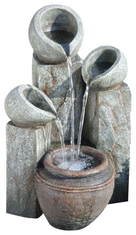 4 Vase Garden Fountain