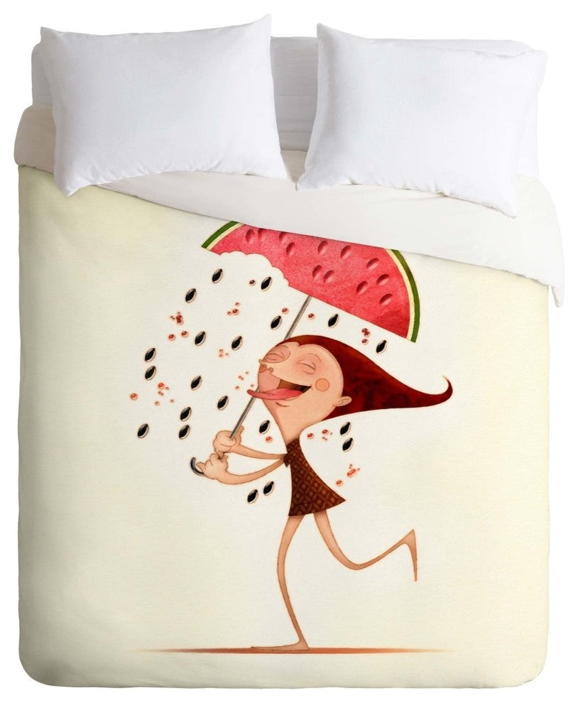 Deny Designs Jose Luis Guerrero Watermelon Duvet Cover - Lightweight