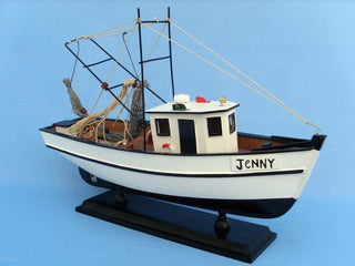 Wooden Forrest Gump, Jenny Model Shrimp Boat, 16"
