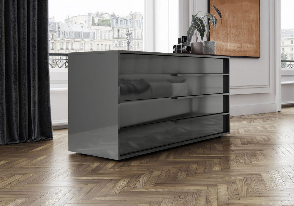 Harrow Dresser Glossy Dark Gull Gray