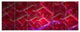 Red Fractal Electric Lightning, Abstract Art on Canvas, 70"x28", 6 Panels
